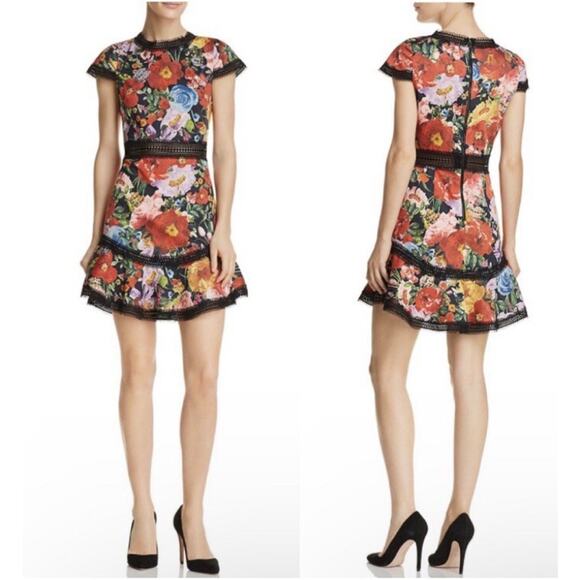 Alice + Olivia Dresses & Skirts - Alice Olivia Rapunzel dress in blooming garden Size 4 $350 Floral Lace